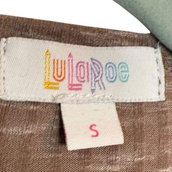 Lularoe Brown Heather Ribbed Sarah Duster Cardigan topper with Pockets Small - Picture 2 of 4